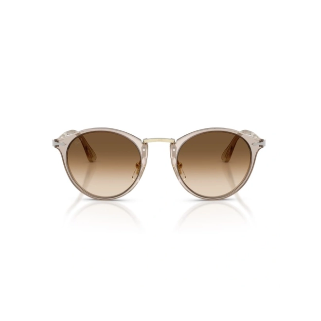Óculos de Sol Persol 0PO3166S 12405151 Acetato Marrom Transparente com lentes na cor Marrom Degradê 2