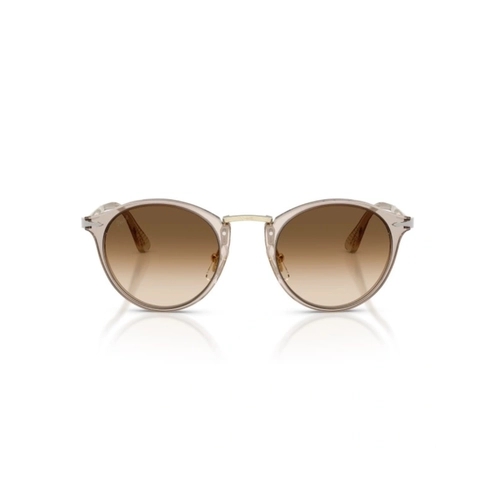 Óculos de Sol Persol 0PO3166S 12405151 Acetato Marrom Transparente com lentes na cor Marrom Degradê