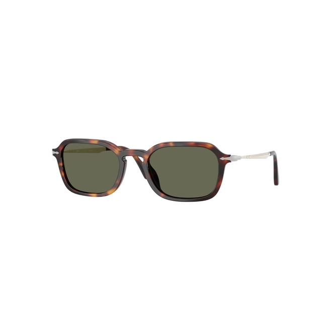 Óculos de Sol Persol 0PO3381S 24/58 54 Acetato Marrom Mesclado com lentes na cor Verde Polarizado 1