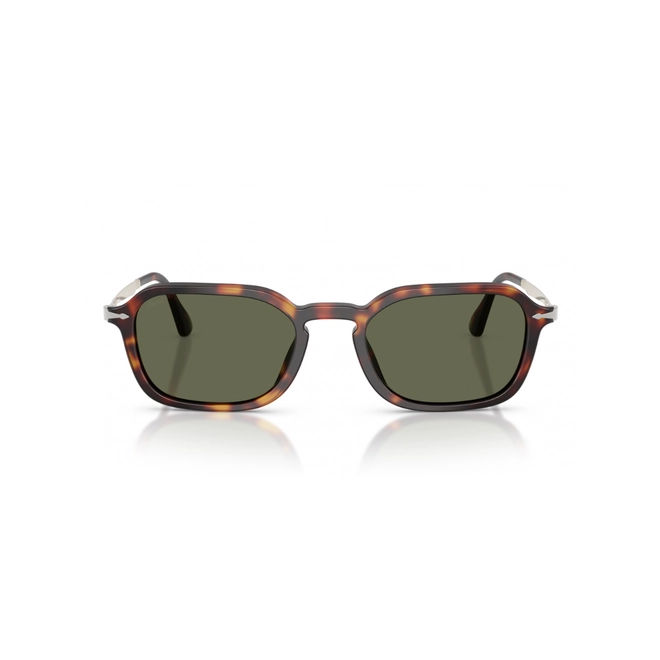 Óculos de Sol Persol 0PO3381S 24/58 54 Acetato Marrom Mesclado com lentes na cor Verde Polarizado 2
