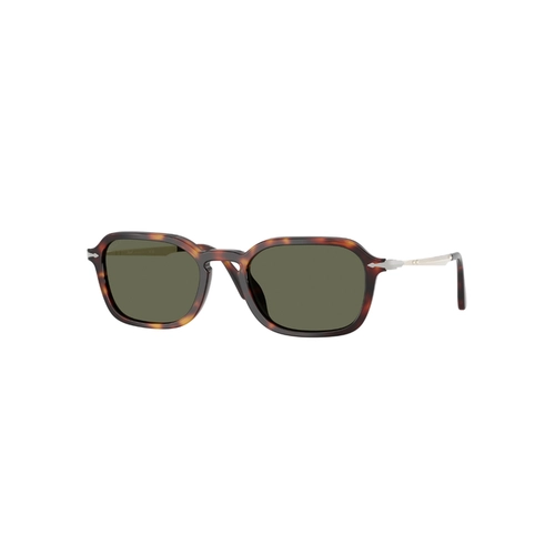 Óculos de Sol Persol 0PO3381S 24/58 54 Acetato Marrom Mesclado com lentes na cor Verde Polarizado
