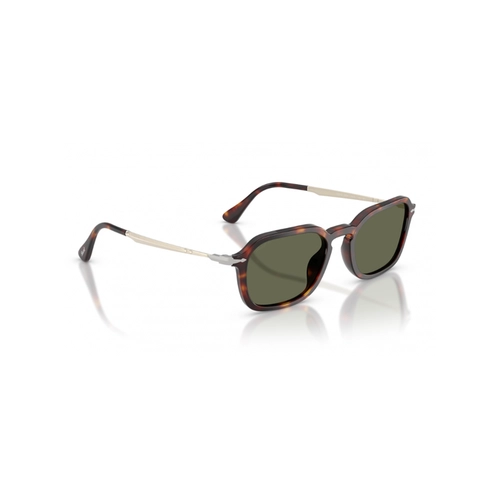 Óculos de Sol Persol 0PO3381S 24/58 54 Acetato Marrom Mesclado com lentes na cor Verde Polarizado