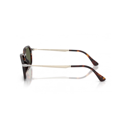 Óculos de Sol Persol 0PO3381S 24/58 54 Acetato Marrom Mesclado com lentes na cor Verde Polarizado