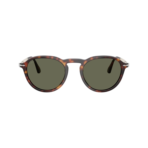 Óculos de Sol Persol 0PO3383S 24/58 54 Acetato Marrom Mesclado com lentes na cor Verde Polarizado