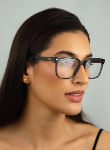 Óculos de Grau Hugo BOSS 1841 PJP 5519 R Acetato Azul