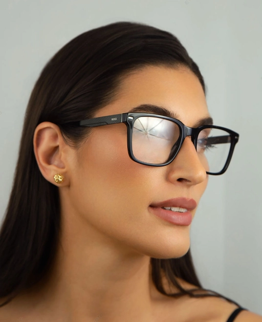 Óculos de Grau Hugo BOSS 1841 807 5519 R Acetato Preto 5