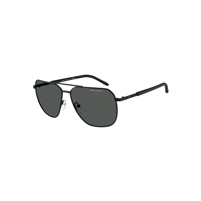 Óculos de Sol Armani Exchange 0AX2057S 60008759 Metal Preto com lentes na cor Cinza 1