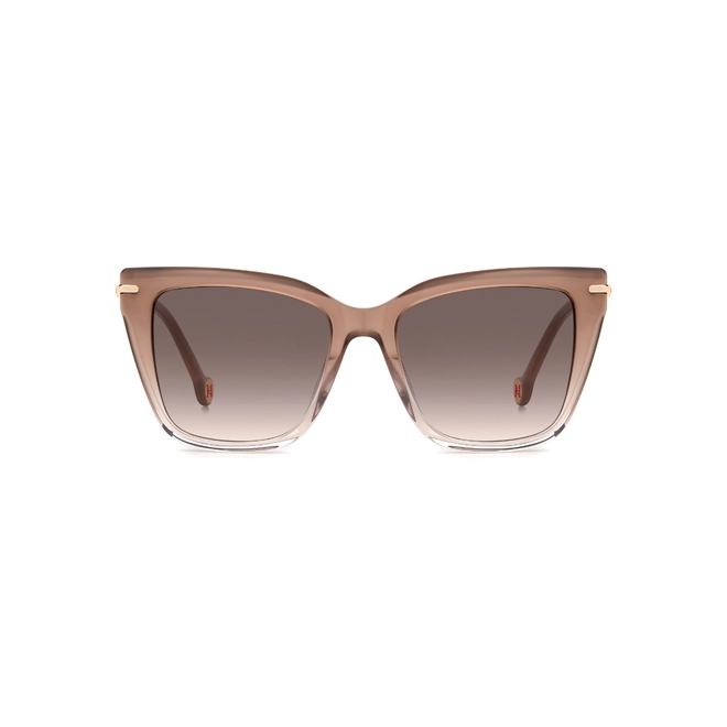 Óculos de Sol Carolina Herrera HER 0351/G/S FWM 543X S Acetato Nude com lentes na cor Rosa Degradê 2