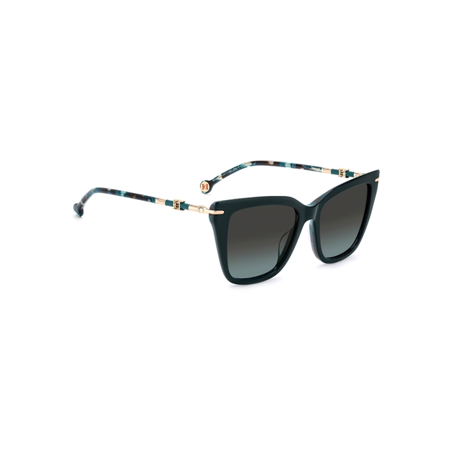 Óculos de Sol Carolina Herrera HER 0351/G/S G8J 5417 S Acetato Preto e Azul Mesclado com lentes na cor Cinza Degradê 3
