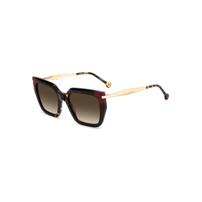 Óculos de Sol Carolina Herrera HER 0348/S 086 55HA S Acetato Marrom Mesclado com lentes na cor Marrom Degradê 1