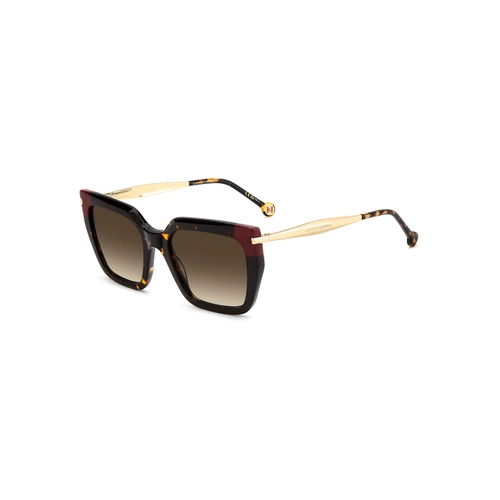 Óculos de Sol Carolina Herrera HER 0348/S 086 55HA S Acetato Marrom Mesclado com lentes na cor Marrom Degradê