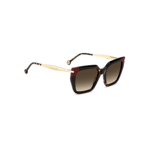 Óculos de Sol Carolina Herrera HER 0348/S 086 55HA S Acetato Marrom Mesclado com lentes na cor Marrom Degradê