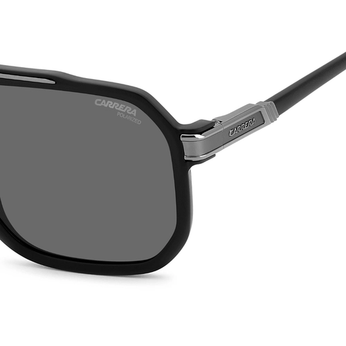 Óculos de Sol CARRERA 1077/S RZZ 60M9 S Acetato Preto Fosco com lentes na cor Cinza Polarizado