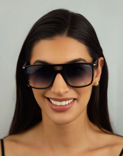 Óculos de Sol CARRERA 366/S OIT 5908 S Acetato Preto com lentes na cor Azul Degradê 4