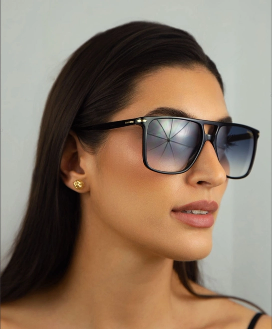 Óculos de Sol CARRERA 366/S OIT 5908 S Acetato Preto com lentes na cor Azul Degradê 5