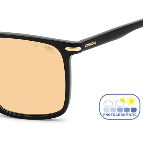 Óculos de Sol CARRERA 366/S 807 59Q6 S Acetato preto com lentes na cor Laranja Fotocromático