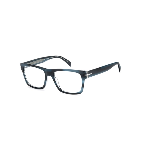 Óculos de Grau David Beckham DB 7155 BAV 5538 R Acetato Azul Listrado Transparente