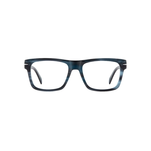 Óculos de Grau David Beckham DB 7155 BAV 5538 R Acetato Azul Listrado Transparente