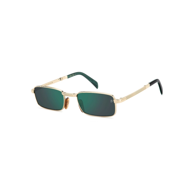 Óculos de Sol David Beckham DB 99/ORIGAMI PEF 53MT S Metal Dourado com lentes na cor Verde Espelhado 1