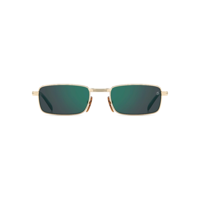 Óculos de Sol David Beckham DB 99/ORIGAMI PEF 53MT S Metal Dourado com lentes na cor Verde Espelhado 2