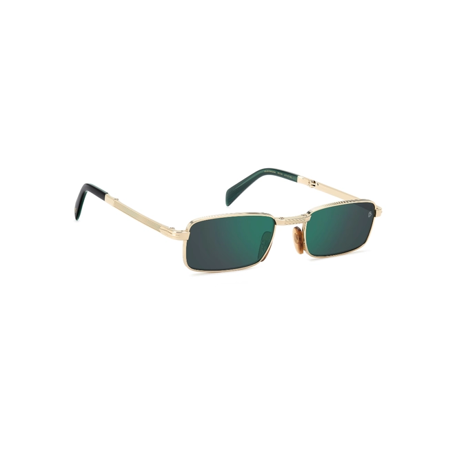 Óculos de Sol David Beckham DB 99/ORIGAMI PEF 53MT S Metal Dourado com lentes na cor Verde Espelhado 3