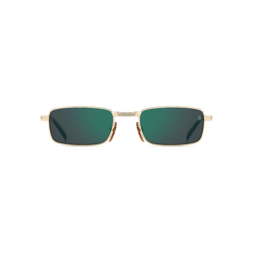 Óculos de Sol David Beckham DB 99/ORIGAMI PEF 53MT S Metal Dourado com lentes na cor Verde Espelhado