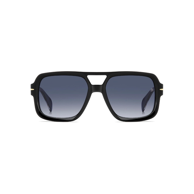 Óculos de Sol David Beckham DB 7151/S 807 5508 S Acetato Preto com lentes na cor Azul Degradê 2