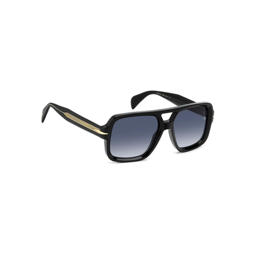 Óculos de Sol David Beckham DB 7151/S 807 5508 S Acetato Preto com lentes na cor Azul Degradê