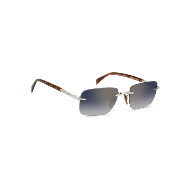 Óculos de Sol David Beckham DB 1195/S 8JD 571V S Metal Prata com lente na cor Azul e Dourado Espelhado 3