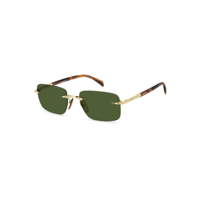 Óculos de Sol David Beckham DB 1195/S T5U 57QT Metal Dourado com lentes na cor Verde 1