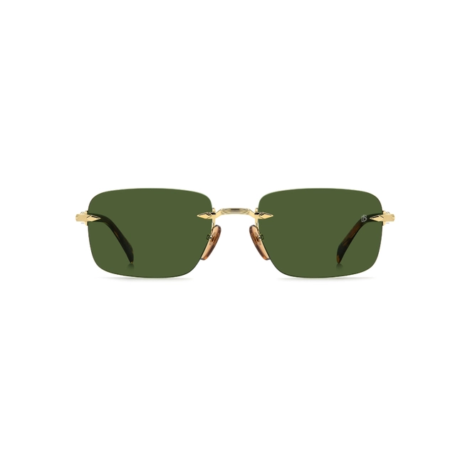 Óculos de Sol David Beckham DB 1195/S T5U 57QT Metal Dourado com lentes na cor Verde 2