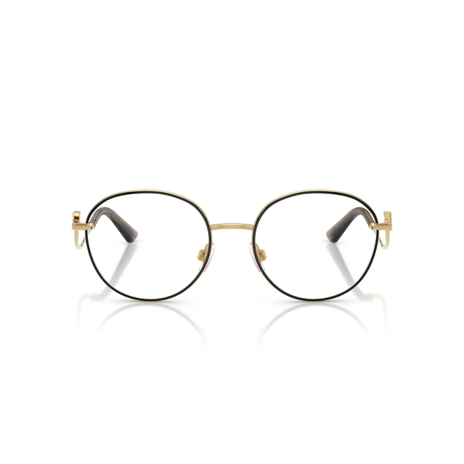 Óculos de Grau Dolce & Gabbana 0DG1365 1334 53 Metal Preto e Dourado 2