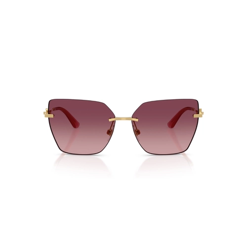 Óculos de Sol Dolce & Gabbana 0DG2321 02/8D 62 Metal Dourado com lentes na cor Rosa Degradê