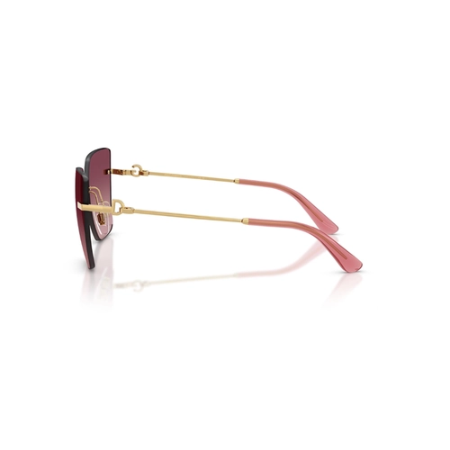 Óculos de Sol Dolce & Gabbana 0DG2321 02/8D 62 Metal Dourado com lentes na cor Rosa Degradê