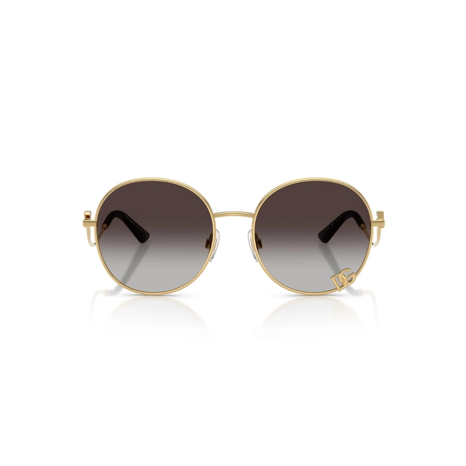 Óculos de Sol Dolce & Gabbana 0DG2324 02/8G 56 Metal Dourado com lentes na cor Cinza Degradê 2