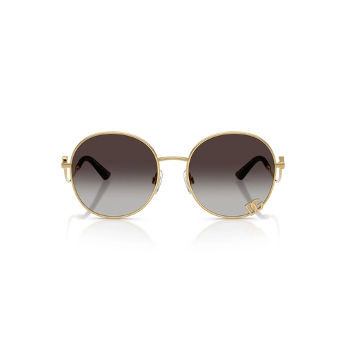 Óculos de Sol Dolce & Gabbana 0DG2324 02/8G 56 Metal Dourado com lentes na cor Cinza Degradê