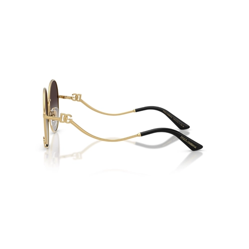 Óculos de Sol Dolce & Gabbana 0DG2324 02/8G 56 Metal Dourado com lentes na cor Cinza Degradê