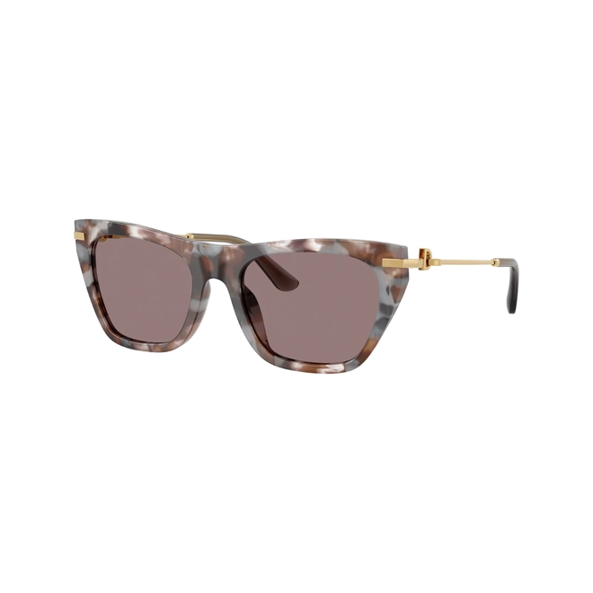 Óculos de Sol Dolce & Gabbana 0DG4511 34457N55 Acetato Cinza Mesclado com lentes na cor Roxo 1