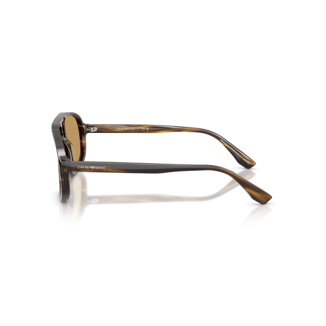 Óculos de Sol Emporio Armani 0EA4263U 63267357 Acetato Marrom Mesclado com lentes na cor Marrom 3