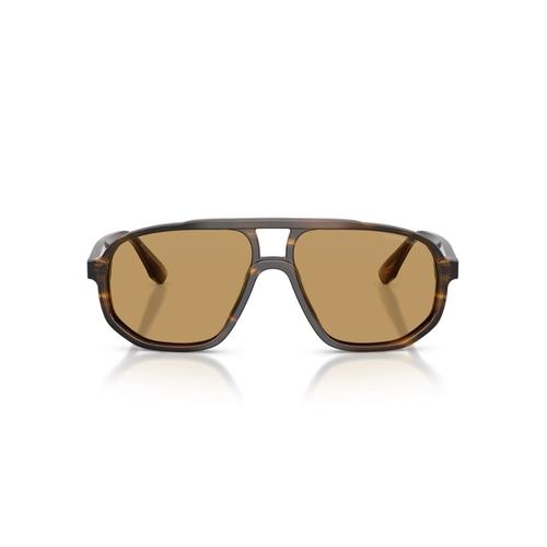 Óculos de Sol Emporio Armani 0EA4263U 63267357 Acetato Marrom Mesclado com lentes na cor Marrom
