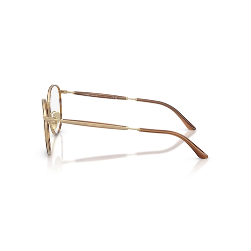 Óculos de Grau Giorgio Armani 0AR5161J 3002 52 Metal Marrom Mesclado e Dourado