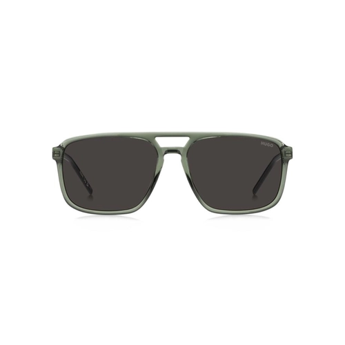 Óculos de Sol Hugo Boss HG1383/S 1ED 58IR S Acetato Verde com lentes na cor Cinza