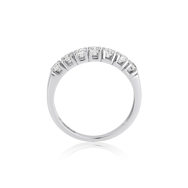 Meia aliança True 1 ouro branco 18k com 56pts de Diamantes 2