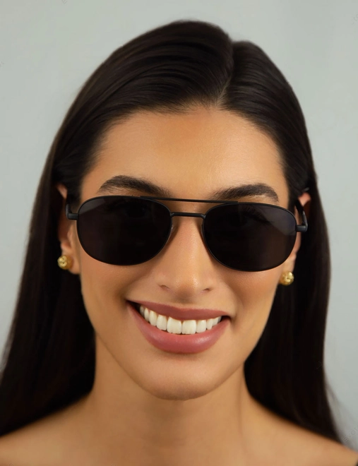 Óculos de Sol Hugo Boss HG 1375/S 003 56IR S Metal Preto Fosco com lentes na cor Cinza 4
