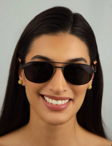 Óculos de Sol Hugo Boss HG 1375/S 003 56IR S Metal Preto Fosco com lentes na cor Cinza
