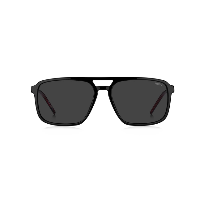 Óculos de Sol Hugo Boss HG 1383/S 807 58IR Acetato Preto com lentes na cor Cinza 2