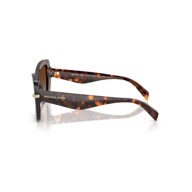 Óculos de Sol Michael Kors 0MK2258U 4031T555 Acetato Marrom Mesclado com lentes na cor Marrom Degradê 3