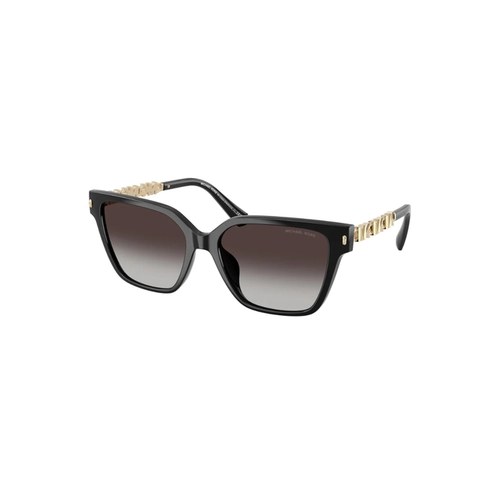 Óculos de Sol Michael Kors 0MK2263U 30058G56 Acetato Preto com lentes na cor Cinza Degradê