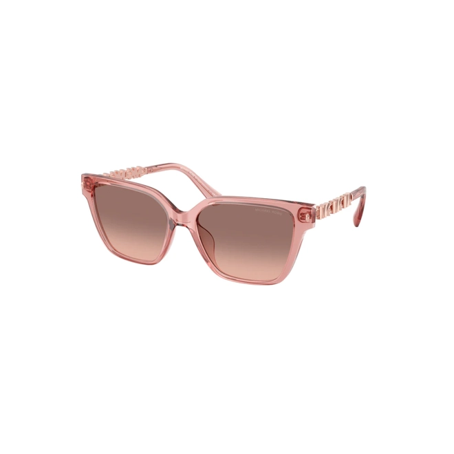 Óculos de Sol Michael Kors 0MK2263U 31011356 Acetato Rosa Transparente com lentes na cor Marrom Degradê 1