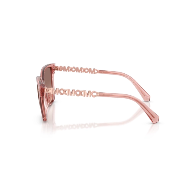 Óculos de Sol Michael Kors 0MK2263U 31011356 Acetato Rosa Transparente com lentes na cor Marrom Degradê 3